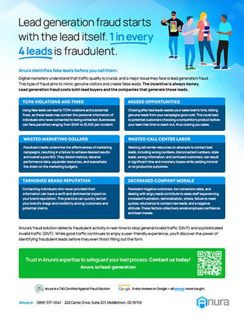 Lead Generation Fraud one pager cover