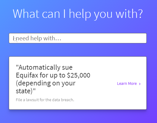 Equifax Lawsuit Chatbot