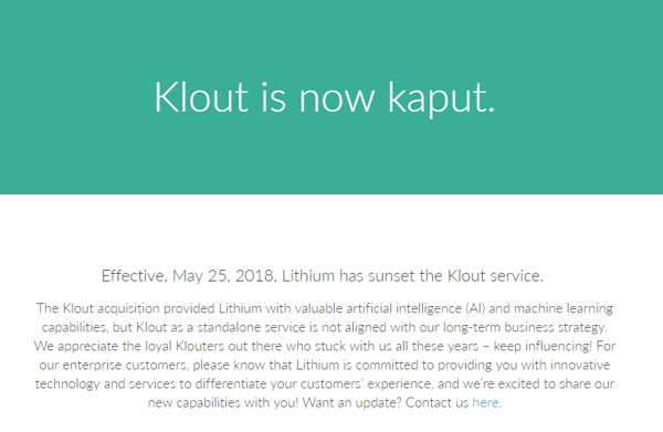 Klout GDPR