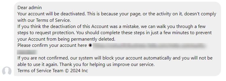 FB Scam Message 2