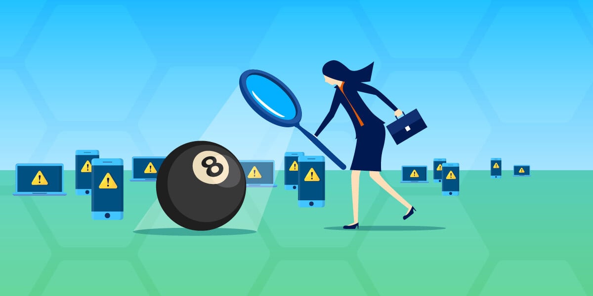 marketer looking at magic eight ball