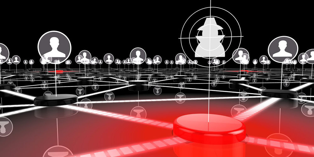 Botnet controller infecting network concept