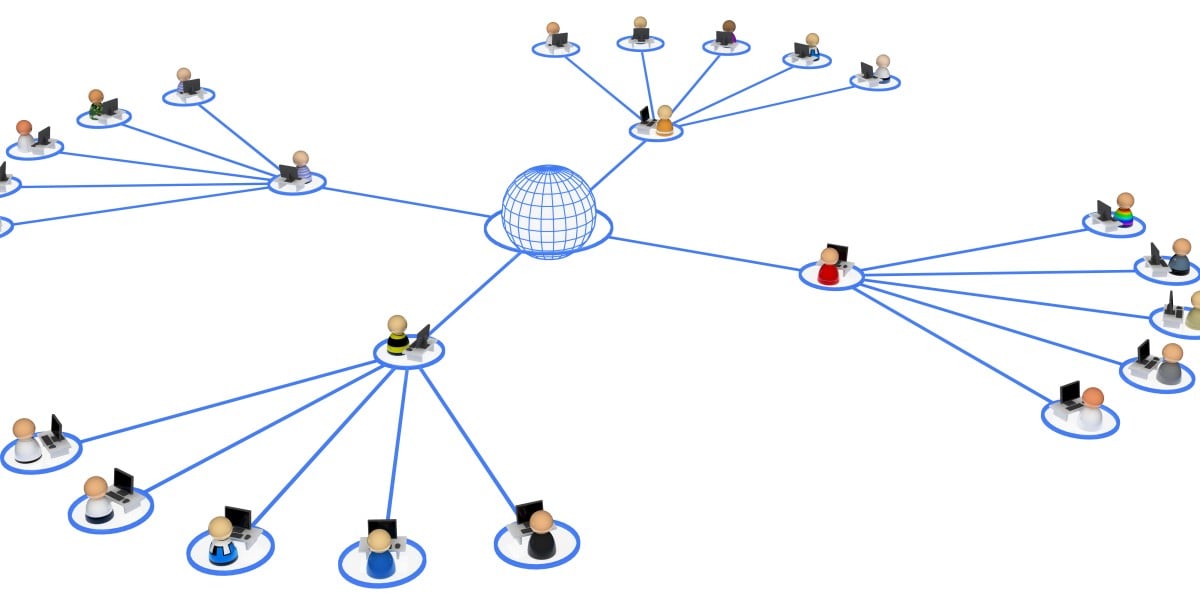 network of people symbolizing residential proxies