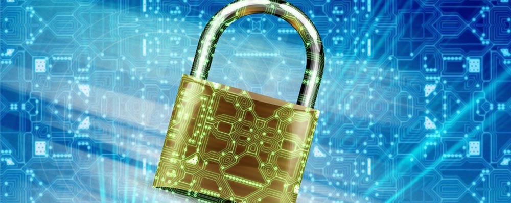 lock with superimposed computer board on it