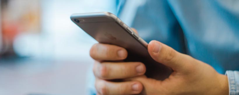 cellphone held in hands