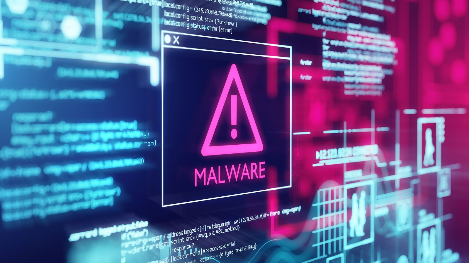 Fraudulent malware warning on computer